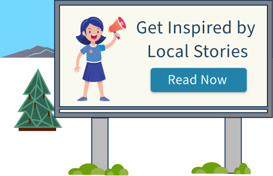 Get Inspired, Local Stories billboard