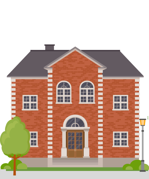 tall brick storefront