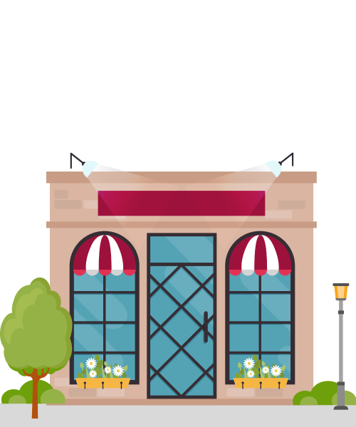 Flower shop storefront