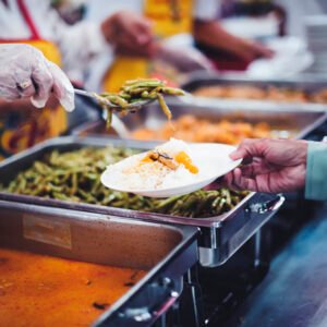 The concept of donating food to the poor, free food